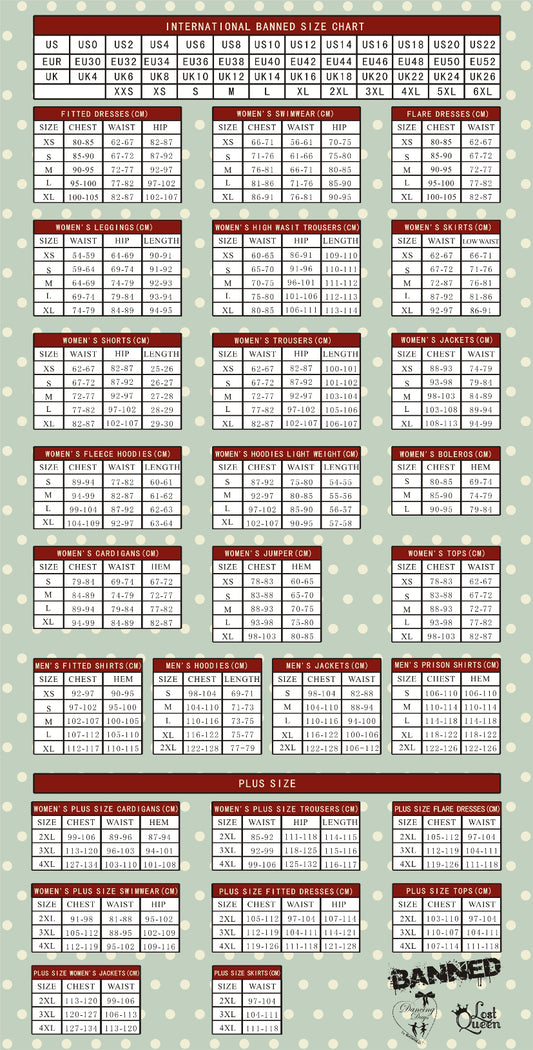 Banned Size Guide