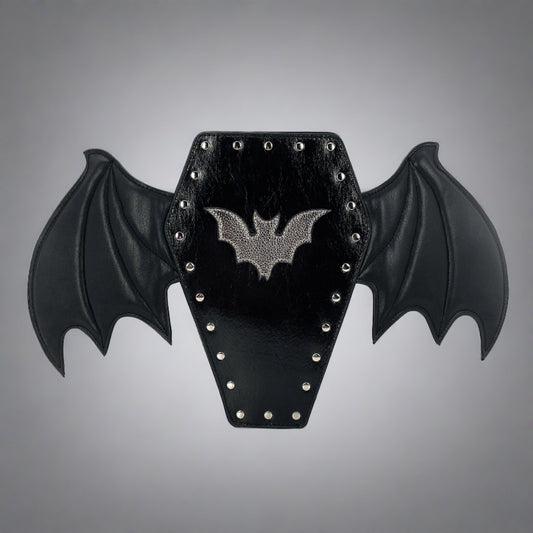 Bat Coffin Backpack in Vinyl