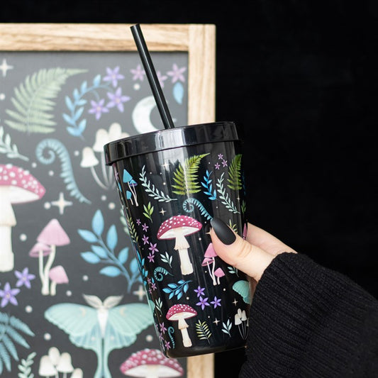 Dark Forest Plastic Tumbler & Straw