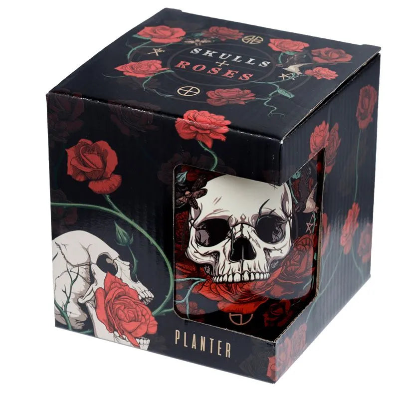 Skull and Rose Pot