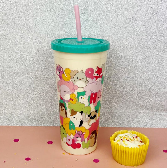 Squishmallows Beaker & Straw