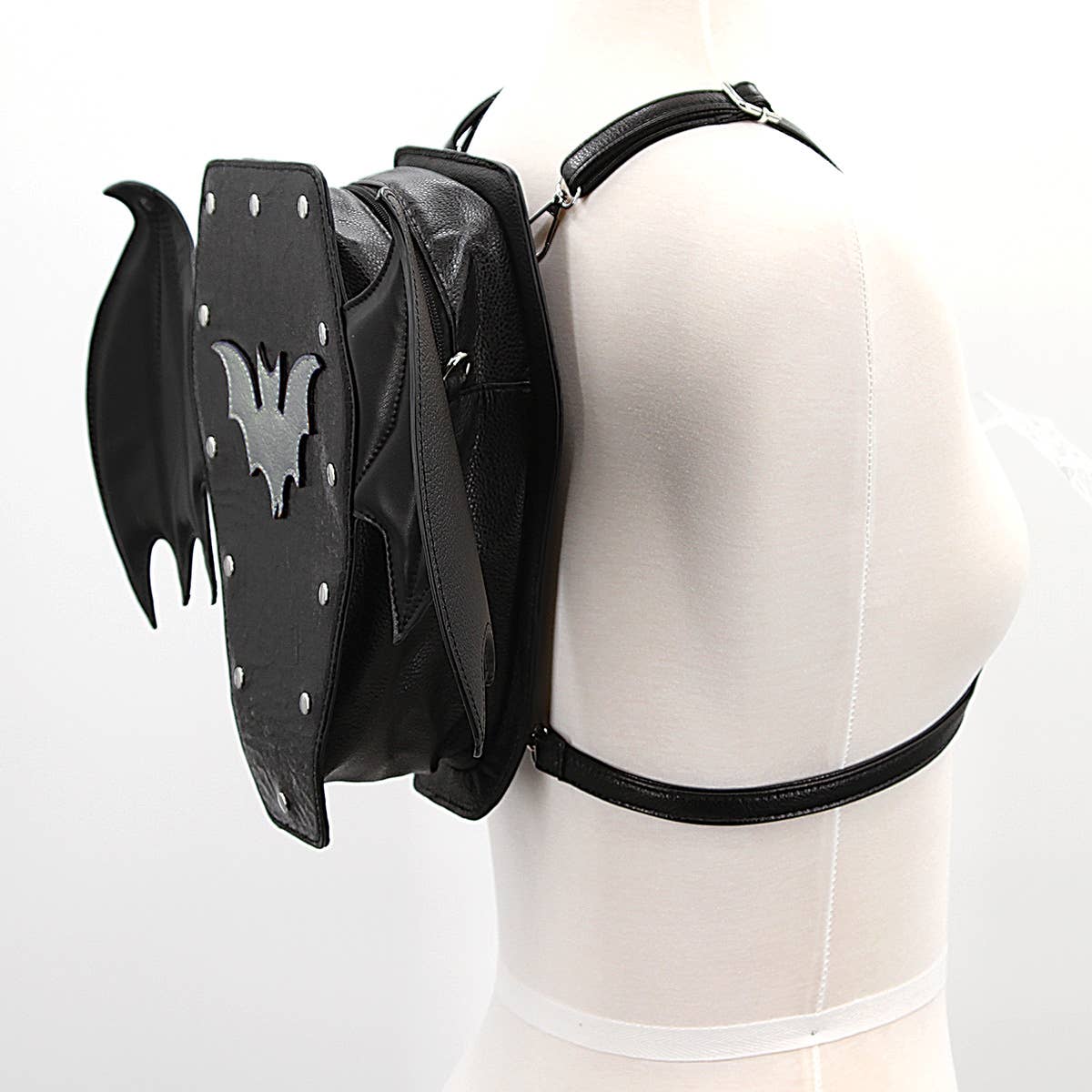 Bat Coffin Backpack in Vinyl