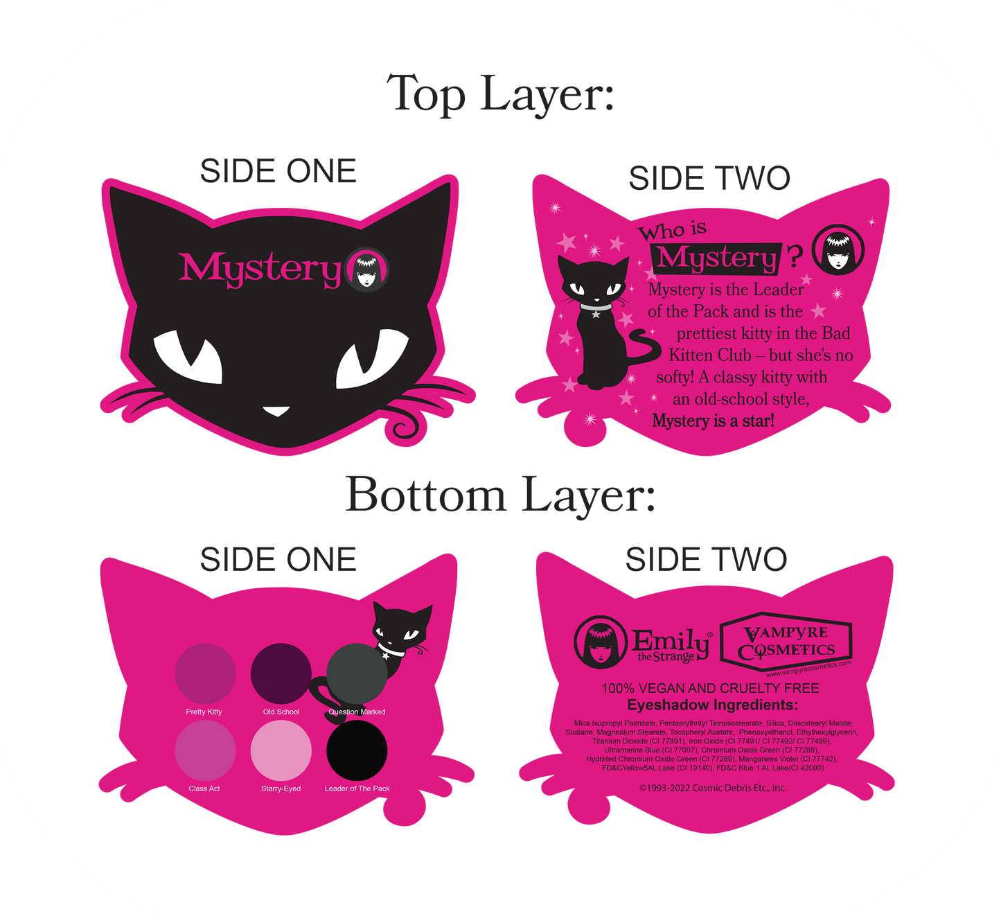 Emily the Strange Cat Palettes (4 varients)