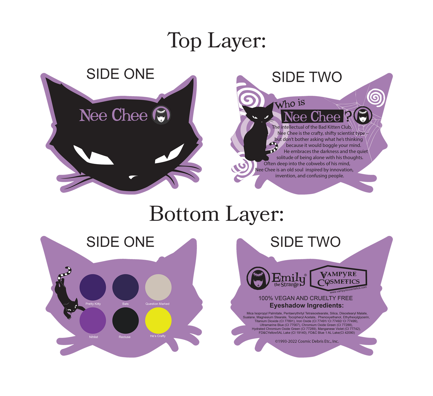 Emily the Strange Cat Palettes (4 varients)