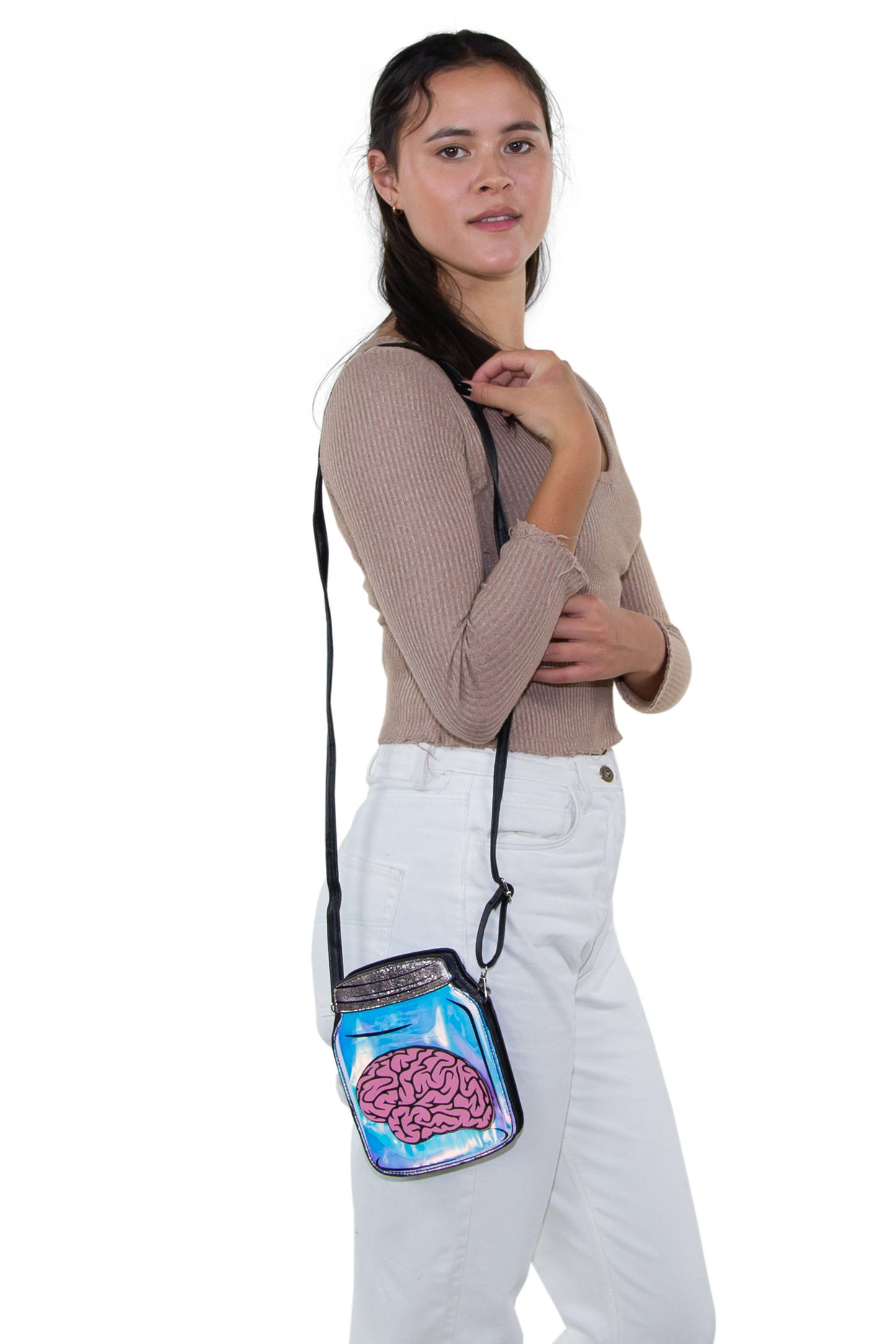 Brain in a Jar Crossbody Bag