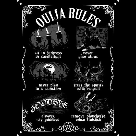 Ouija Board Rules Mini Tin Sign