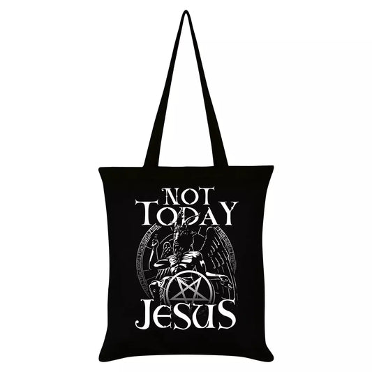 Not Today Jesus Black Tote Bag