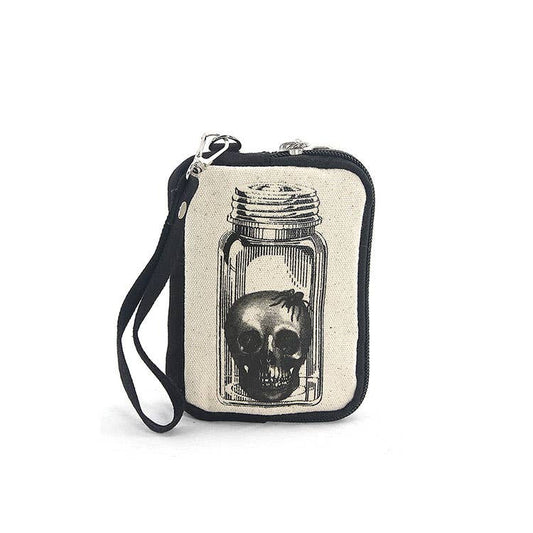 Vintage Print Head in a Jar Wristlet