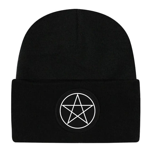 Pentagram Black Beanie