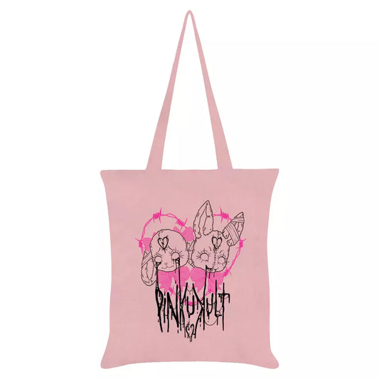 Pinku Kult Doom and Gloom Pale Pink Tote Bag