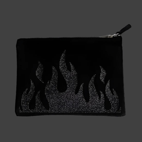 Glittery Flame Zip Pouch