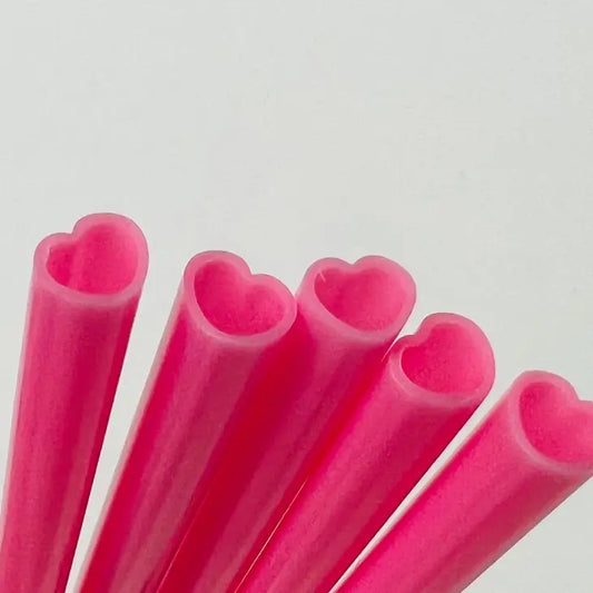 Heart Shaped Reusable Straws