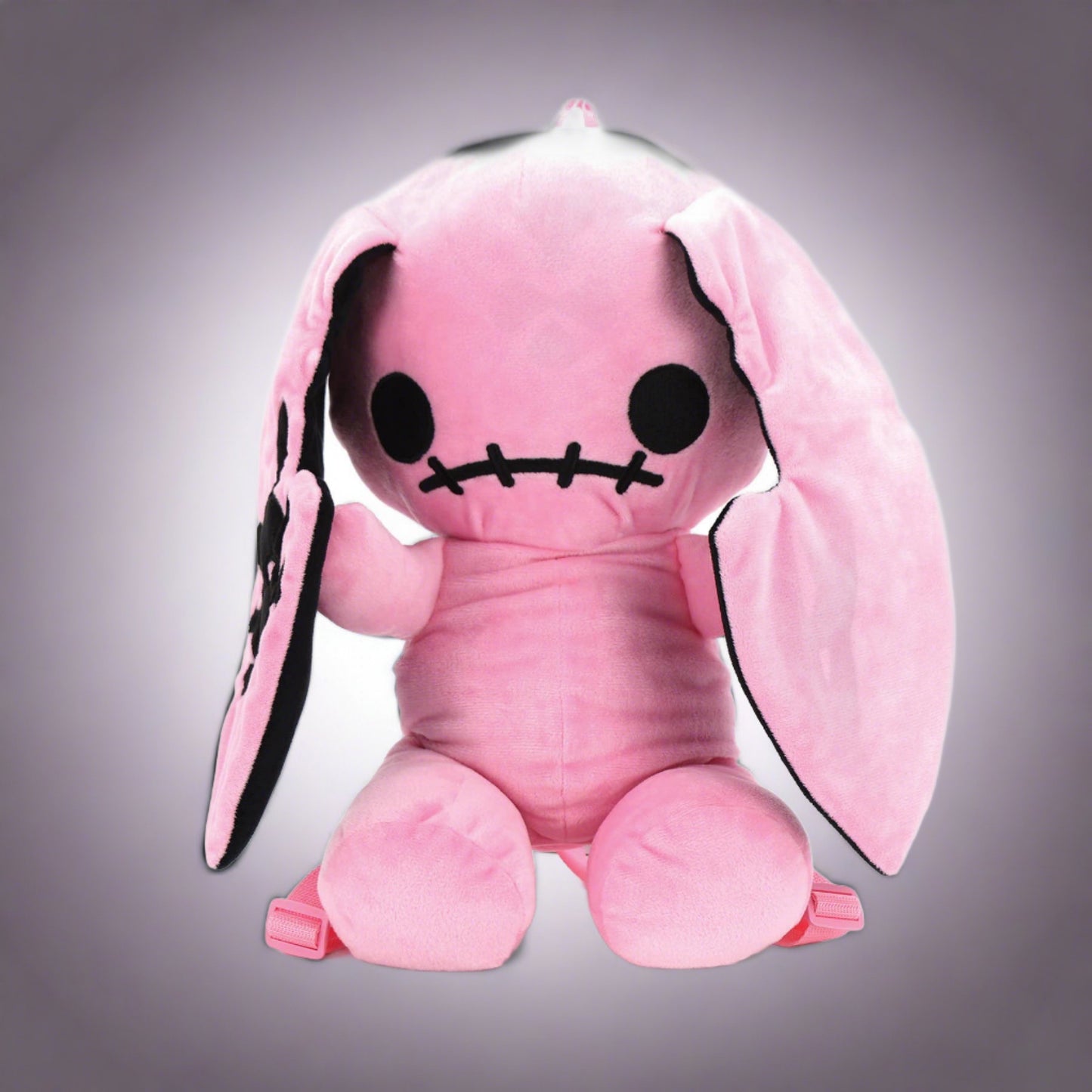 Naughty Bunny Stuffed Backpack Pink